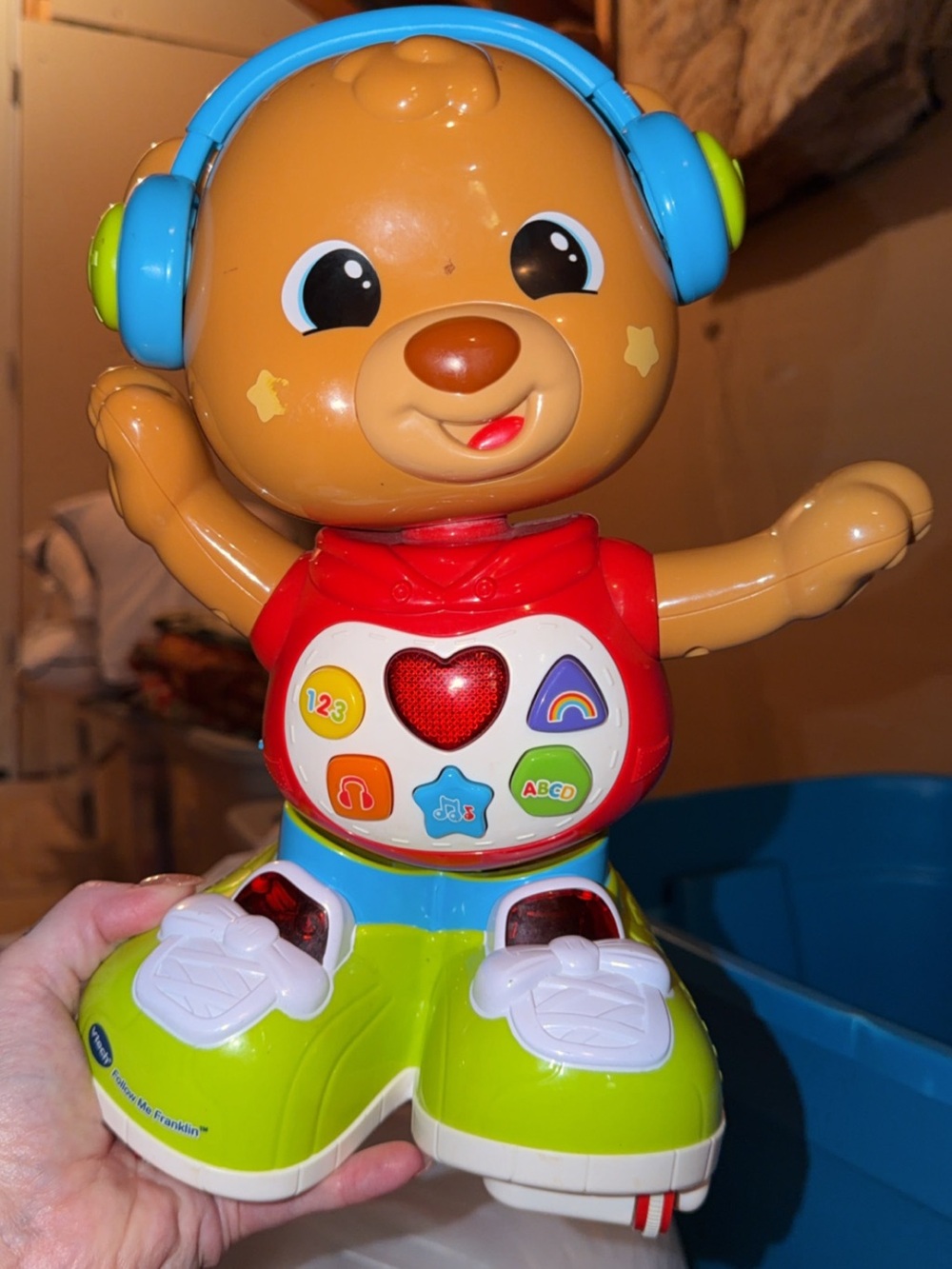 VTech Follow Me Franklin Bear Toy - Red, Blue & Green